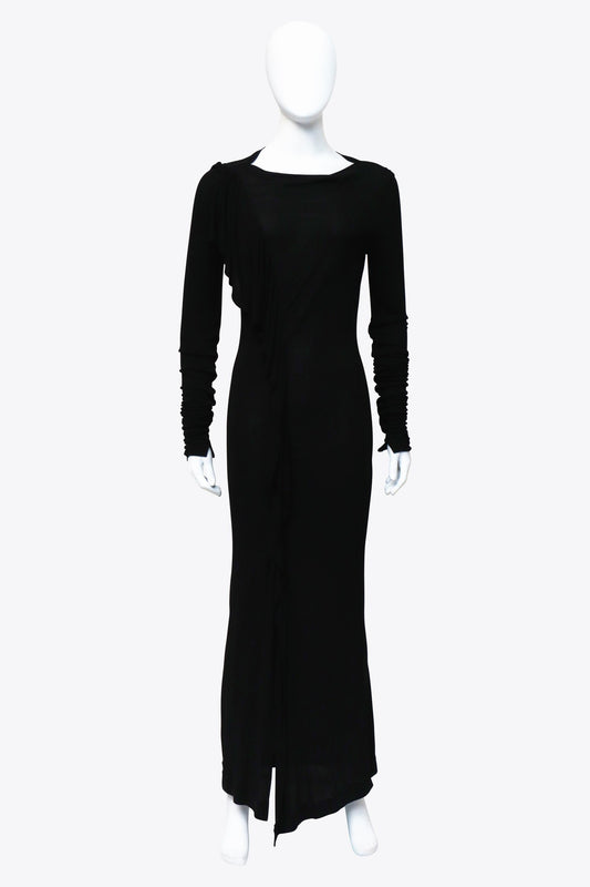 Jean Paul Gaultier Black Lace Longsleeve Gown