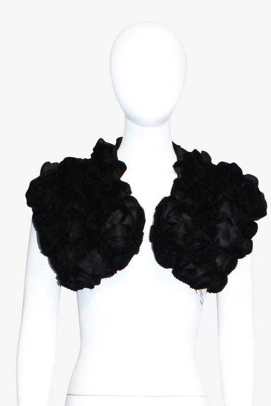 Givenchy Black Ruffle Shoulder Jacket