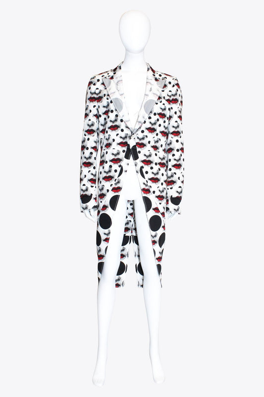 Comme des Garçons x Fornasetti Red Lips Tuxedo Tails Jacket