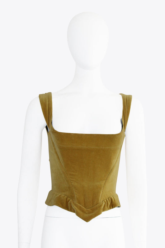 Vivienne Westwood Yellow Velvet Corset