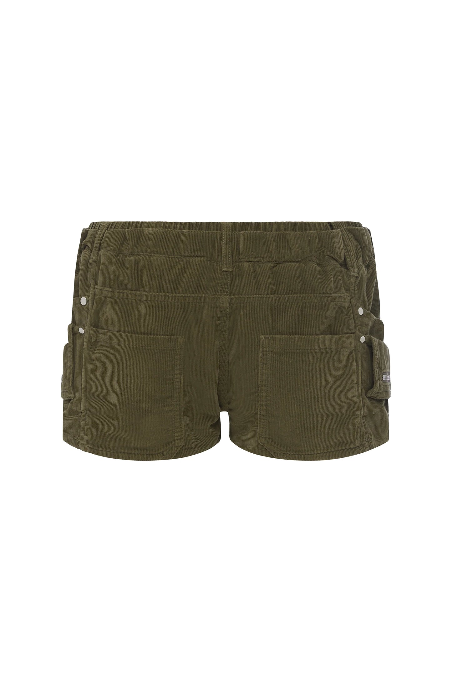 With Jean Olive Green Micro Mini Shorts