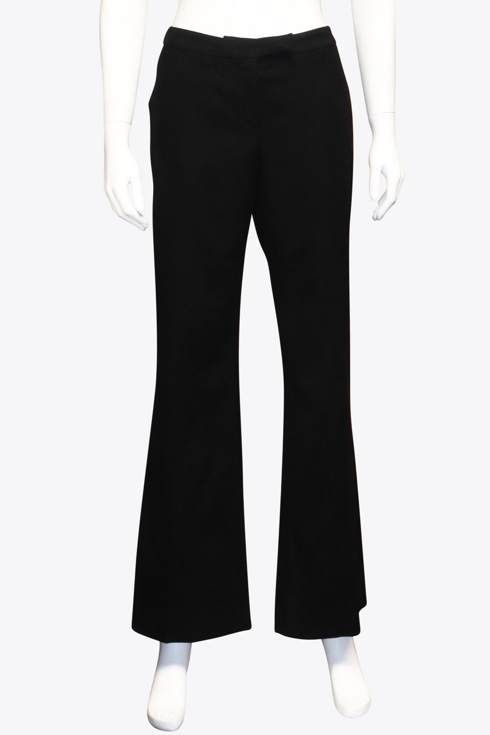 Alexander McQueen Black Wool Flare Pants With Gold Black Zippers