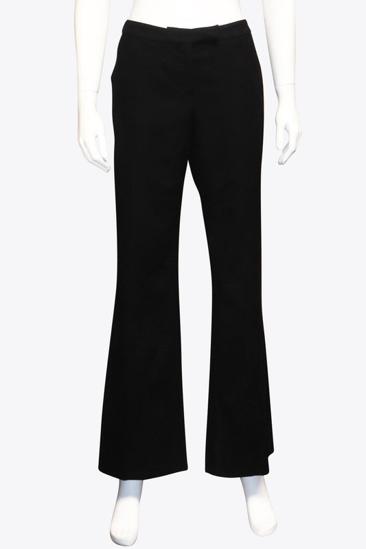 Alexander McQueen Black Wool Flare Pants With Gold Black Zippers