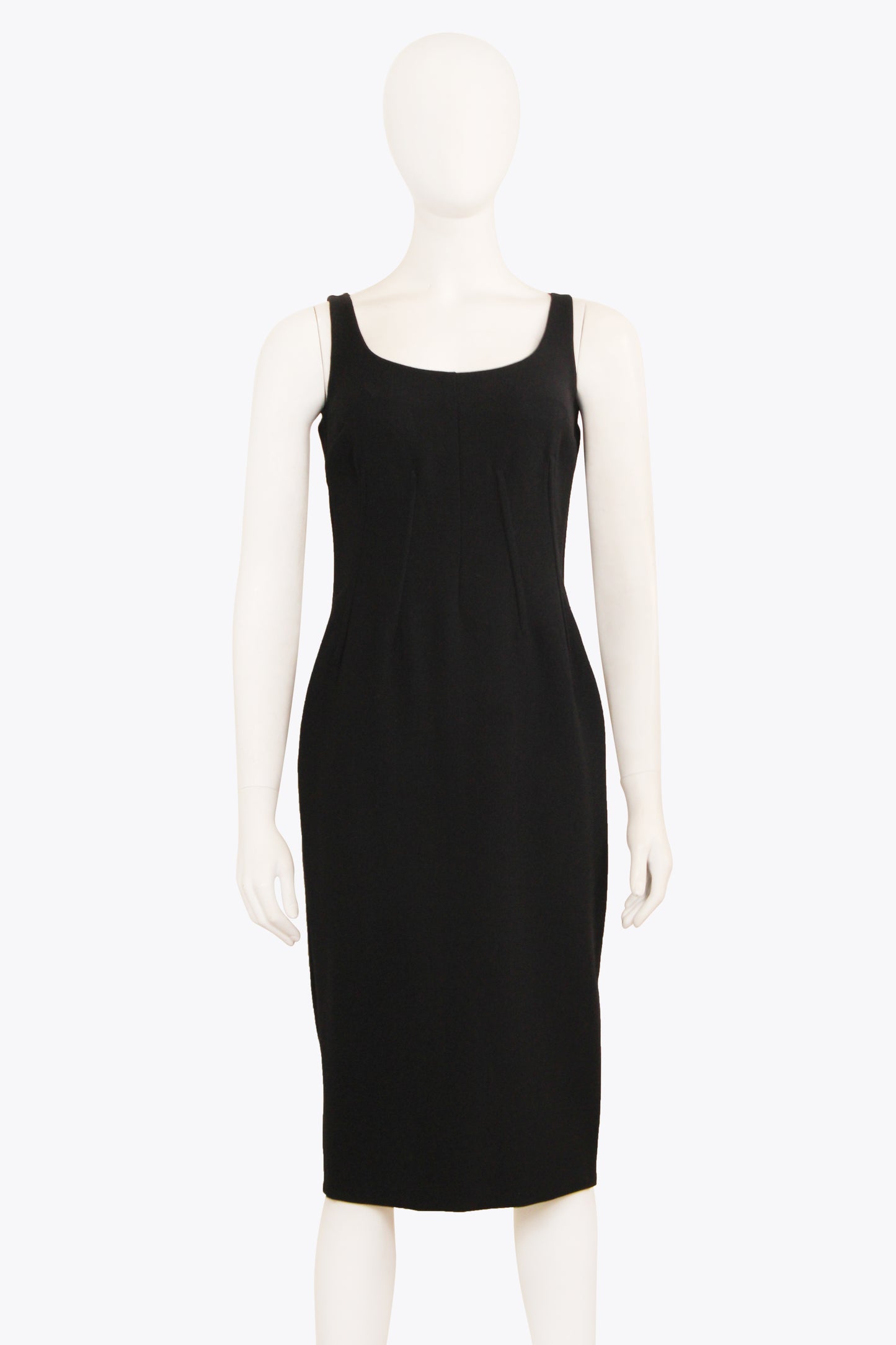 Dolce & Gabbana Black Bodycon Midi Dress