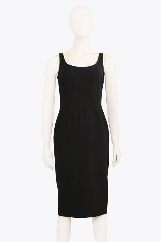 Dolce & Gabbana Black Bodycon Midi Dress