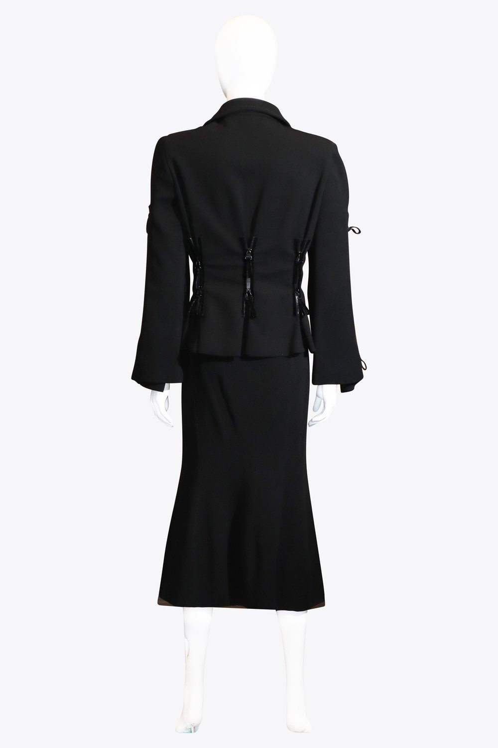 Giann Franco Ferre Zipper Skirt Suit