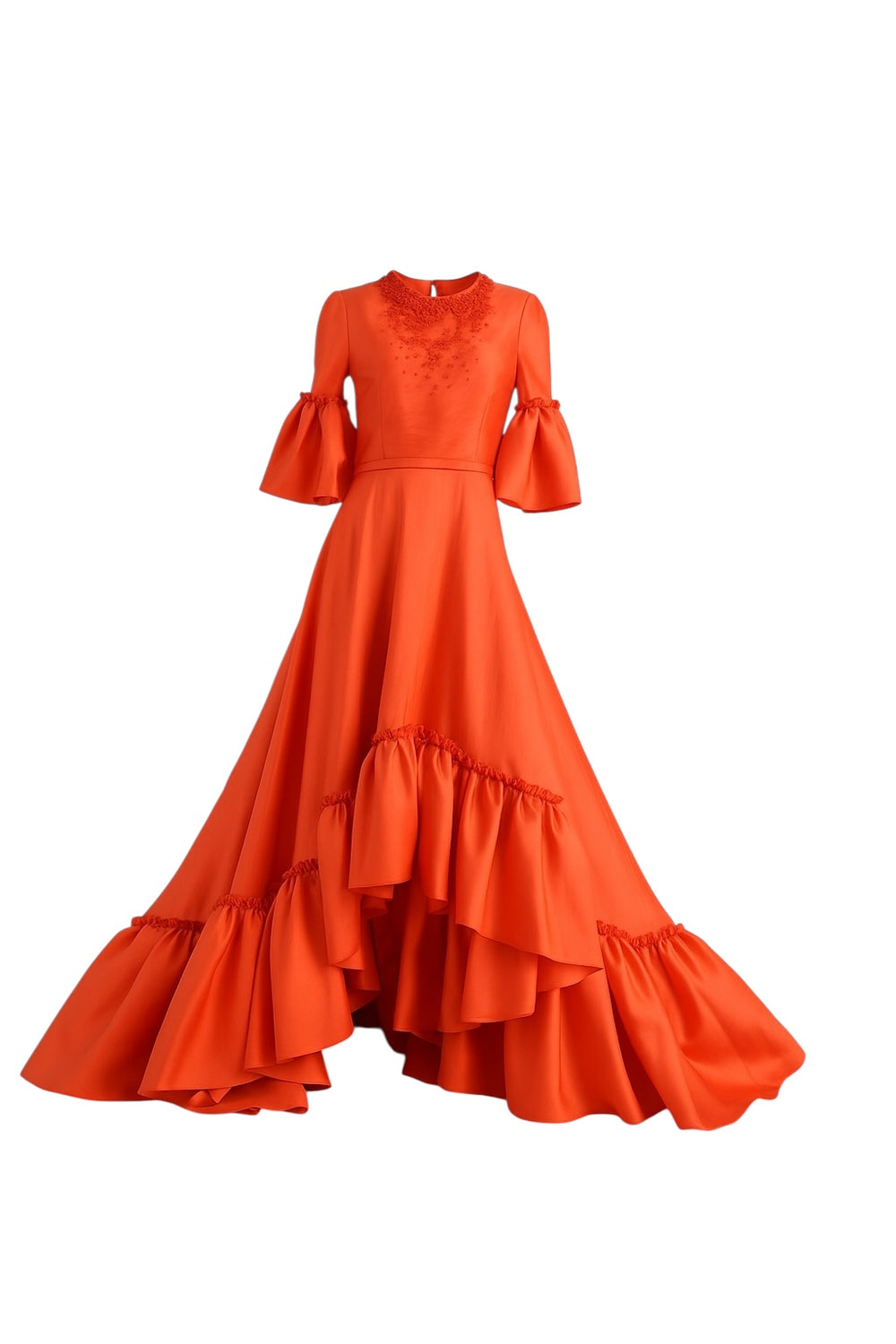 viktor & rolf beaded high-low gown