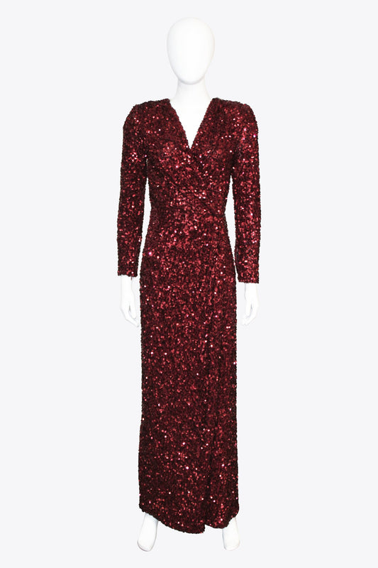 Bronx & Banco Red Sequin Gown