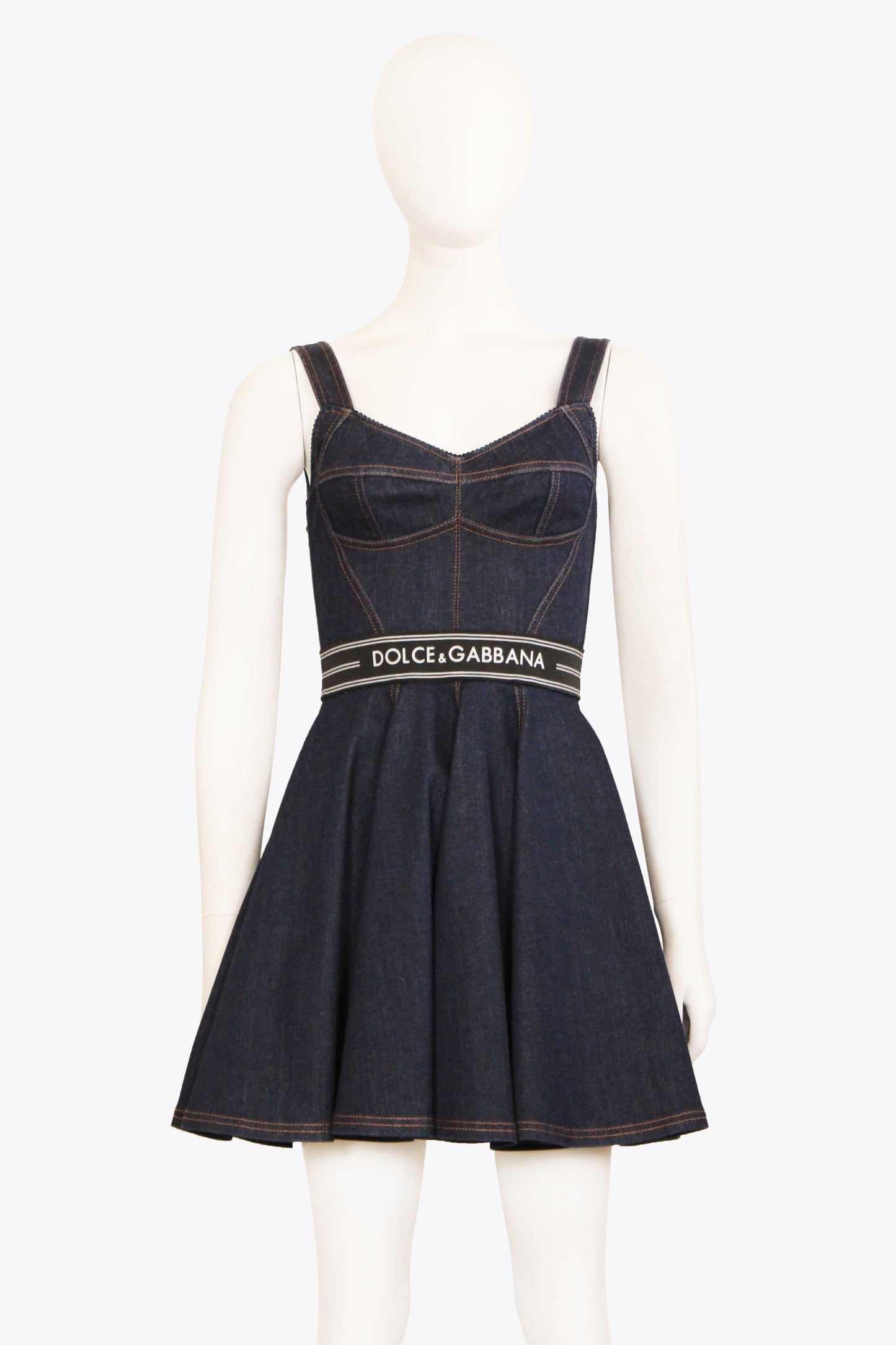 Dolce & Gabbana Fit n Flare Denim Dress