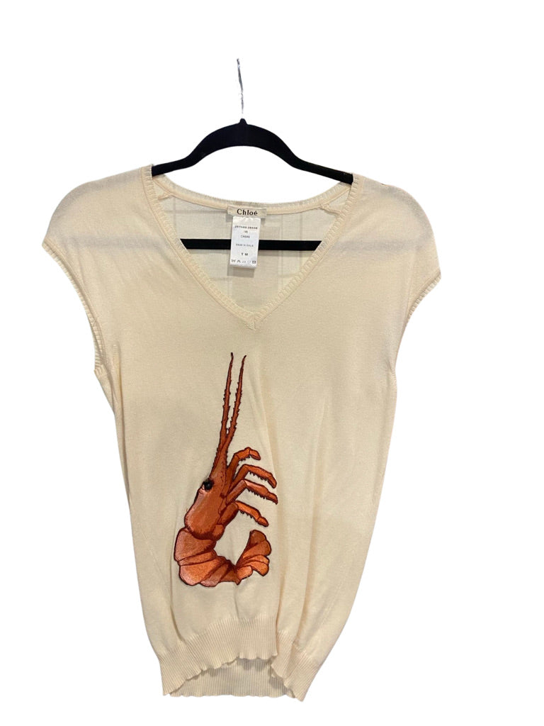 Chloé Cream Prawn T-Shirt