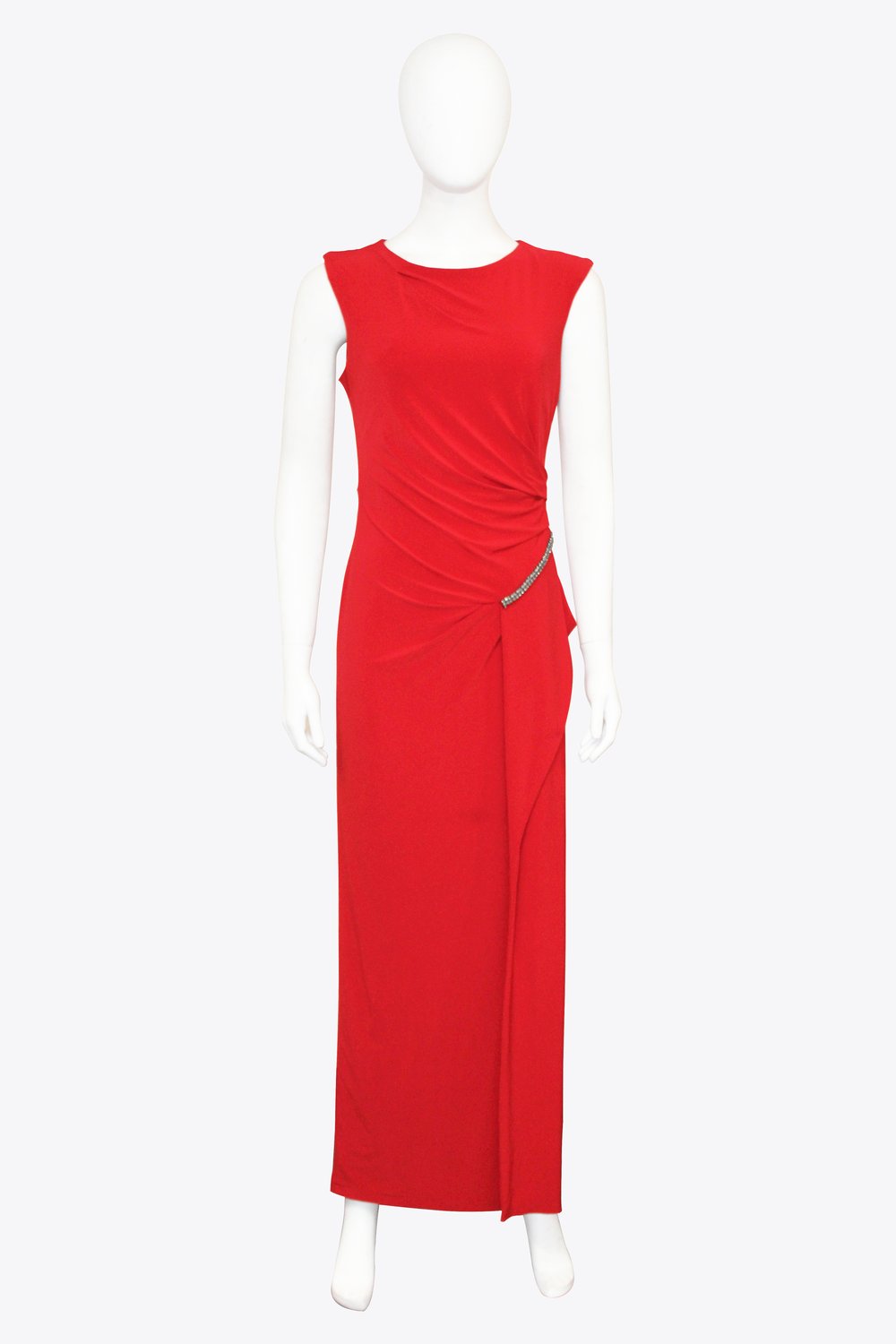 Coast Red Sleeveless Silver Hardware Gown