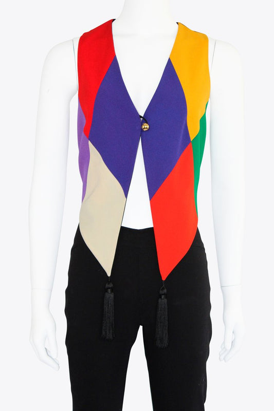 Moschino Cheap and Chic Diamond Harlequin Vest