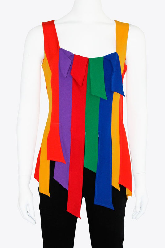 Moschino Rainbow Ribon Tank Top