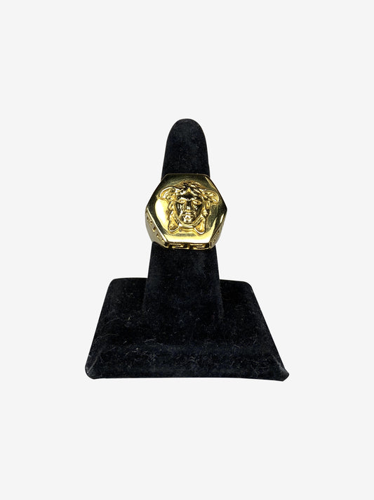 Versace Gold Face Ring