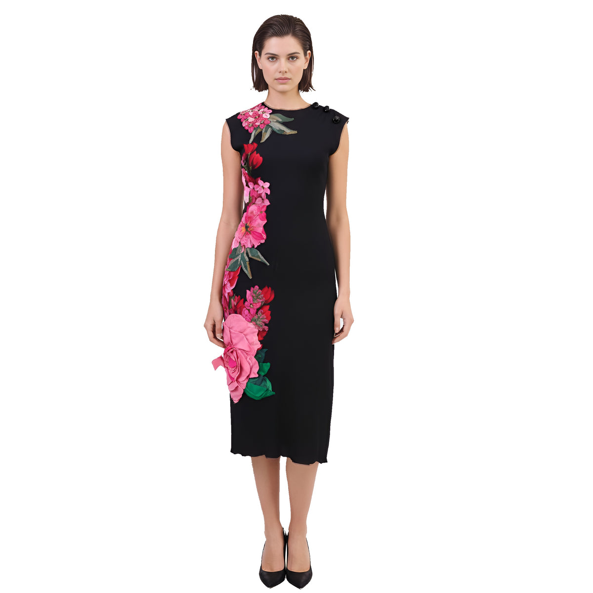 dolce & gabbana silk floral print dress