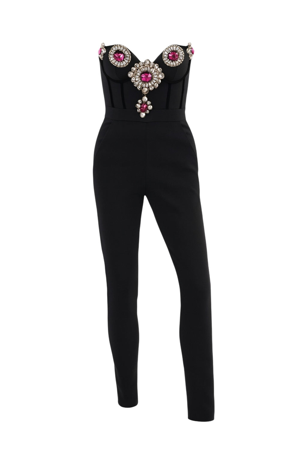 david koma rhinestone embellisment jumpsuit