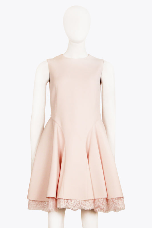 Christian Dior Pink Dress With Lace Trim