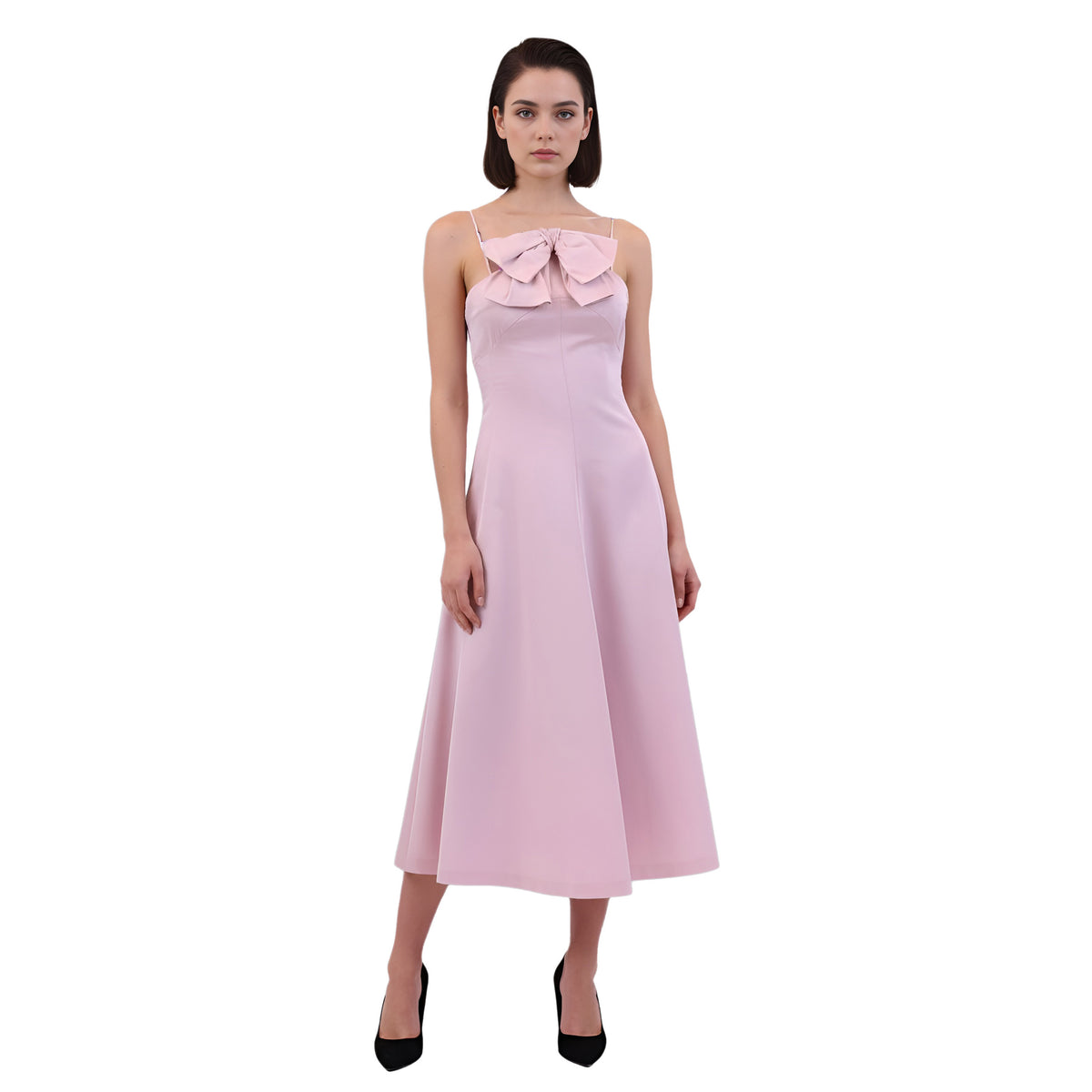 giambattista valli silk bow-accented dress