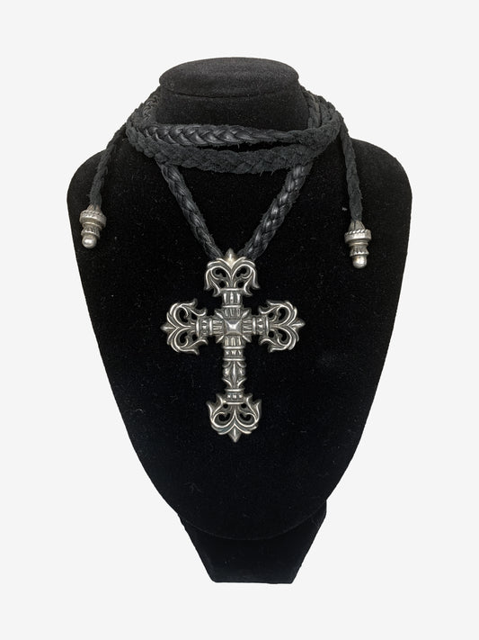 Chrome Hearts Tie Cross Pendant Necklace