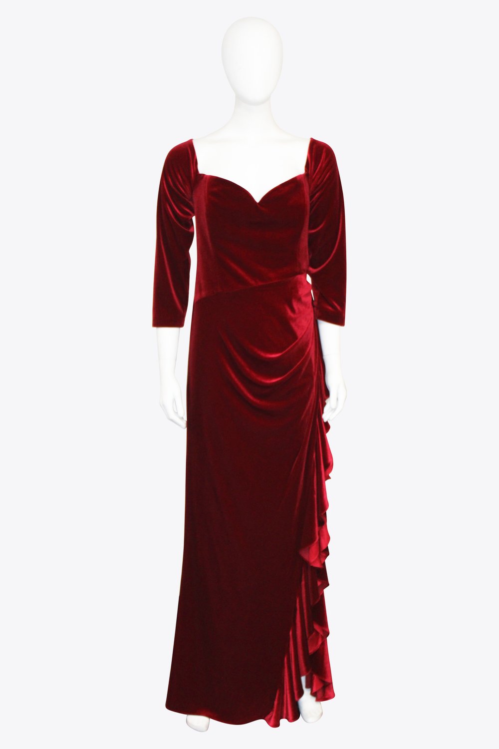 Badgley Mischa Red Velvet Gown