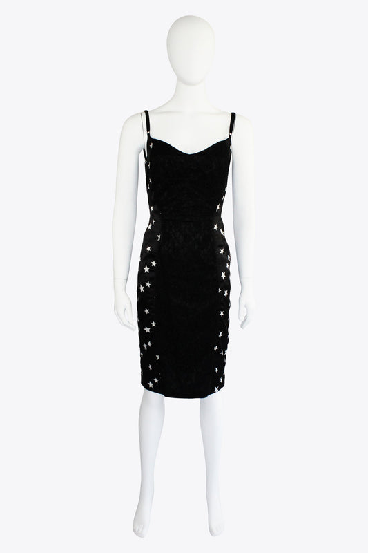 Dolce & Gabbana Black & White Star Dress