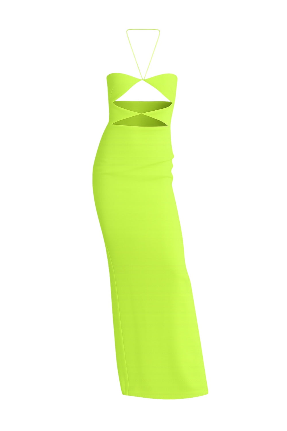 alex perry neon yellow cut out gown