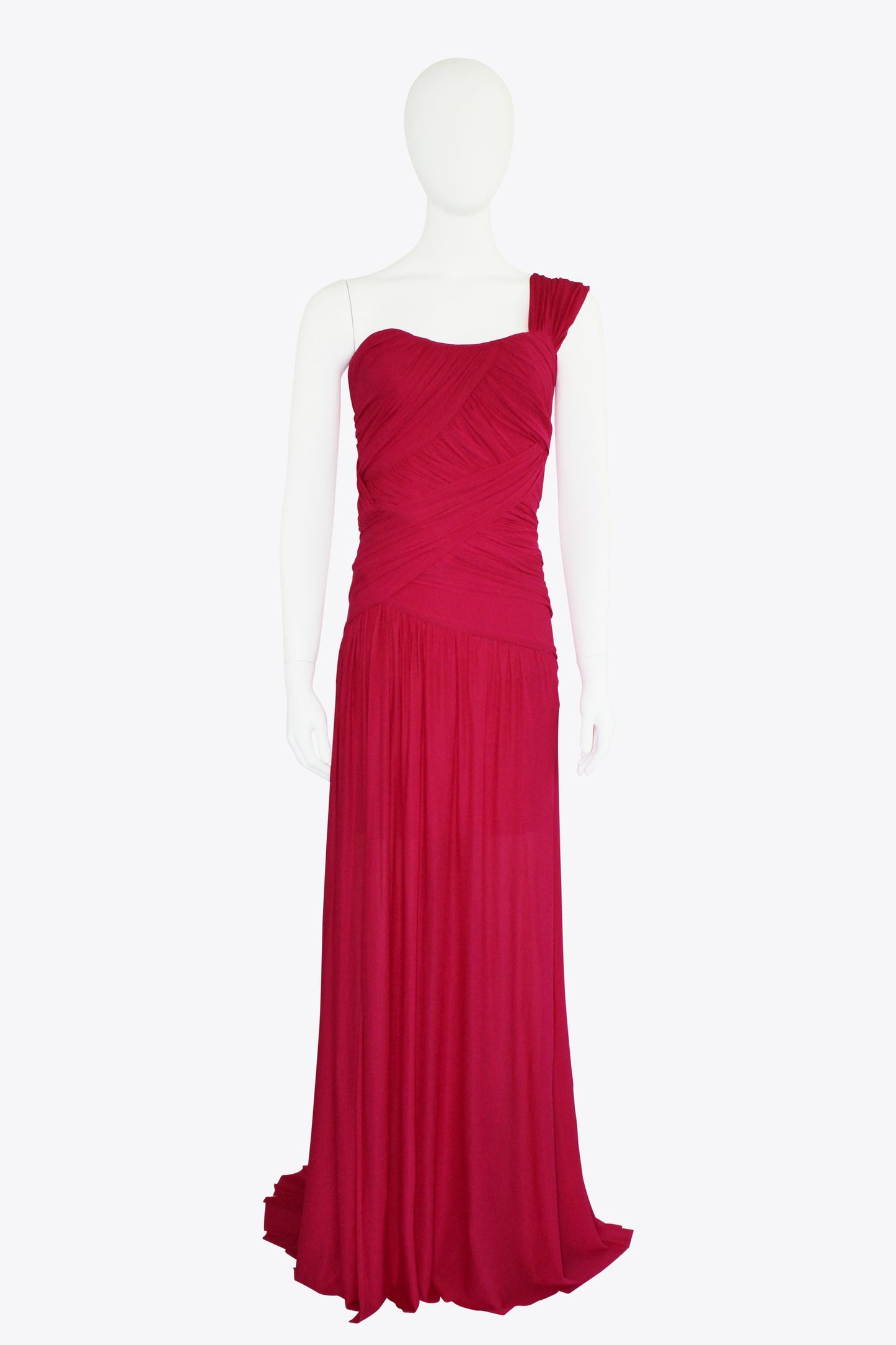 Donna Karan Pink One Shoulder Gown