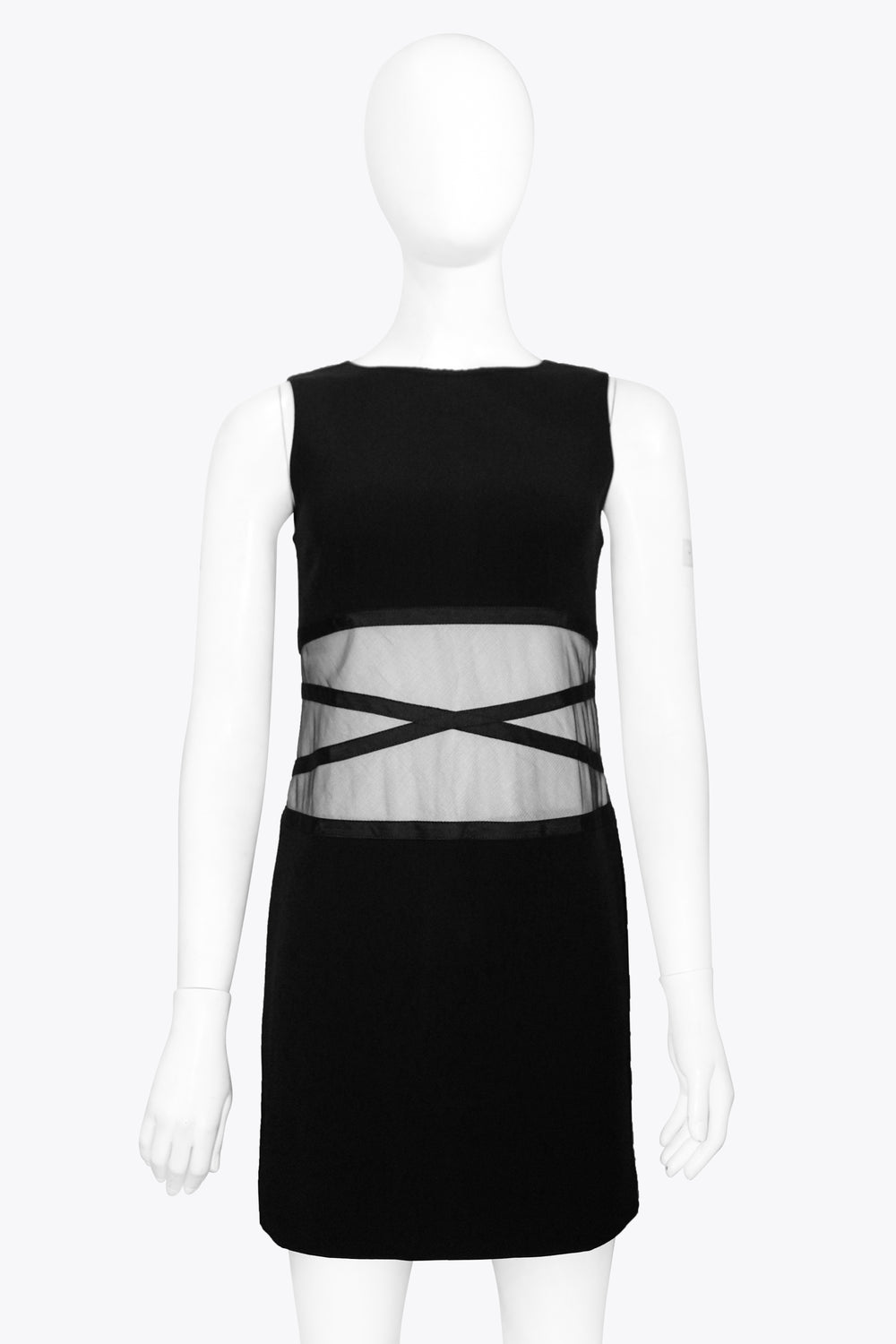Moschino Black Dress With Mesh Middle
