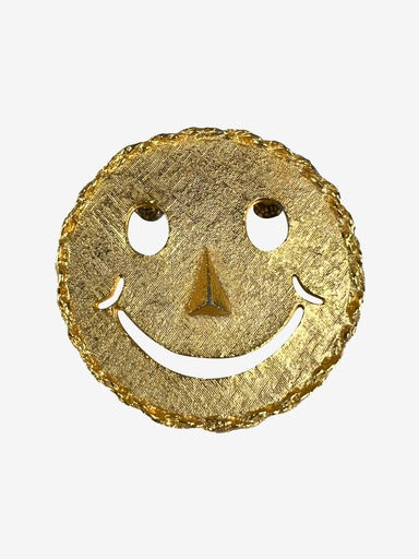 Gold Smiley Face Pin