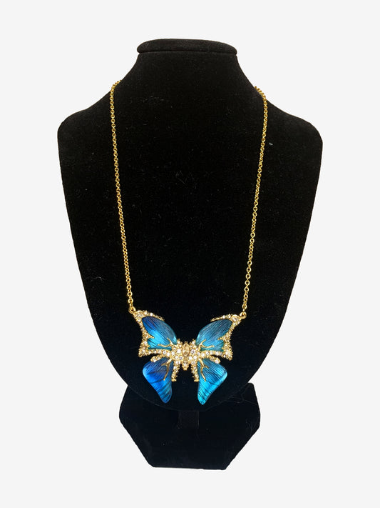 Alexis Bittar Blue Diamond Butterfly Necklace