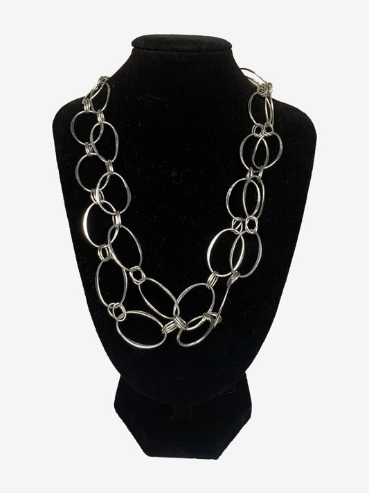 Silver Circle Chain Necklace