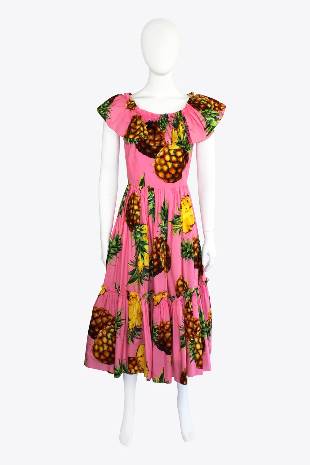 Dolce & Gabbana Pink Pineapple Dress