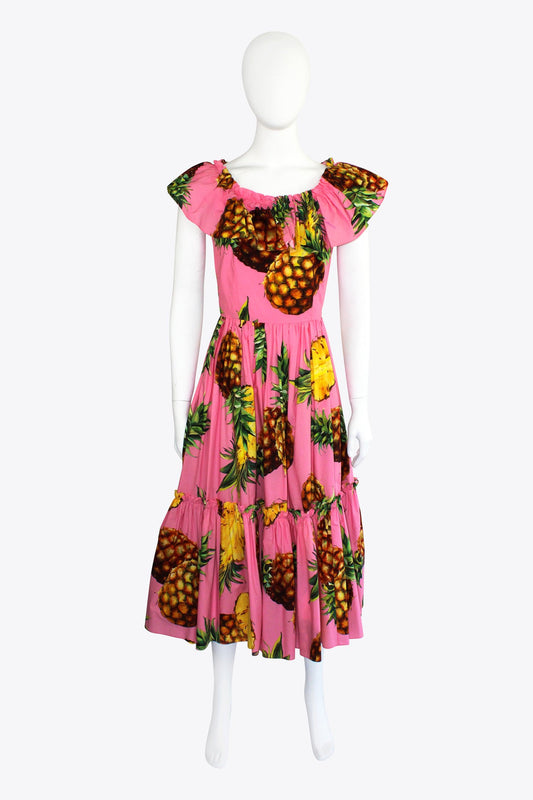 Dolce & Gabbana Pink Pineapple Dress