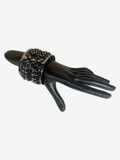 Pluma Italia Black & Silver Bangle