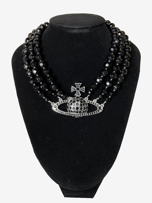 Vivienne Westwood Black Diamond Pendant Necklace