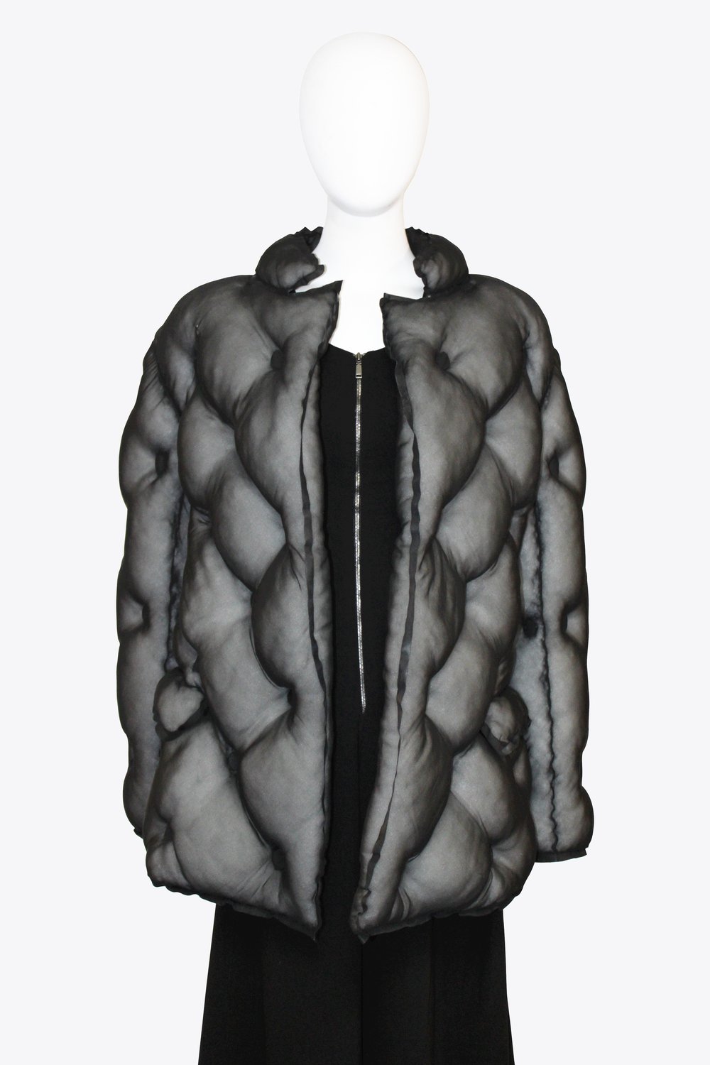 Miason Margiela Grey Quilted Puffer Jacket