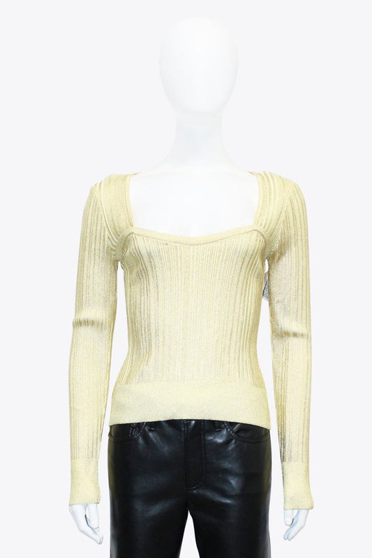 Herve Leger Gold Long Sleeve Knit