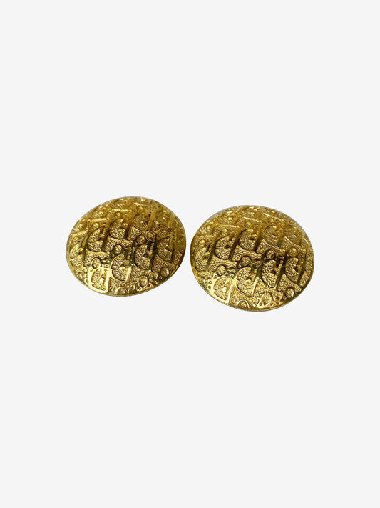 Christian dior Gold Logo Earings