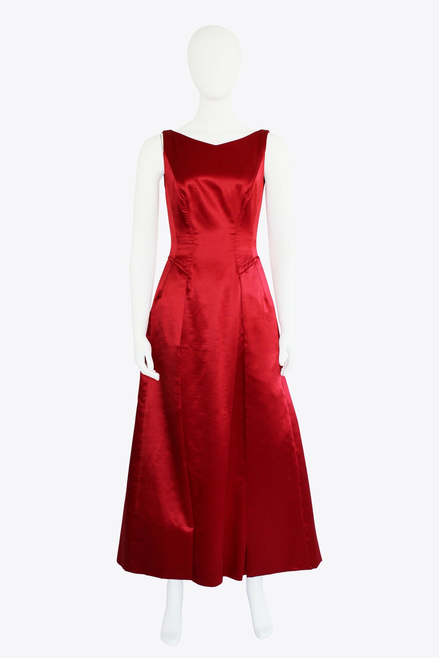 Thierry Mugler Red Silk Evening Gown