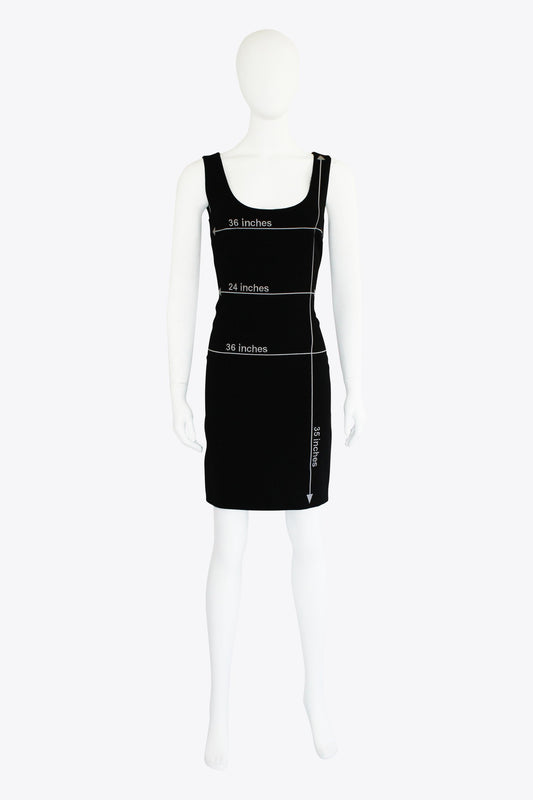 Moschino Black Measurement Dress