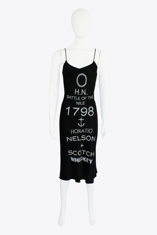 Libertine Black Dress with White Writing