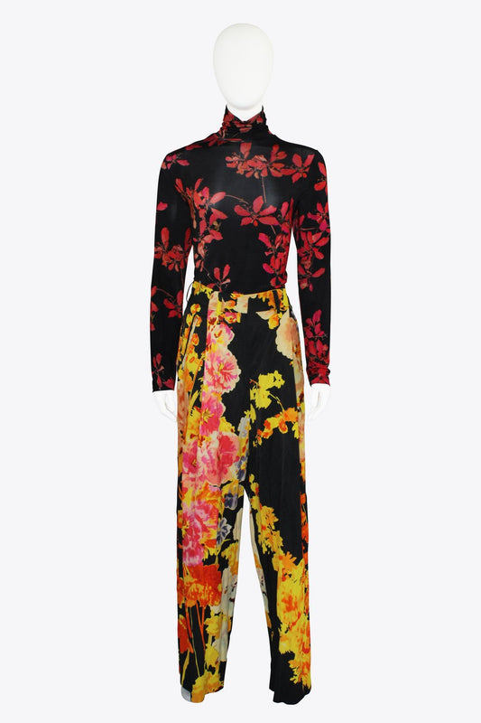 Dries Van Noten Floral Print Matching Pant Set