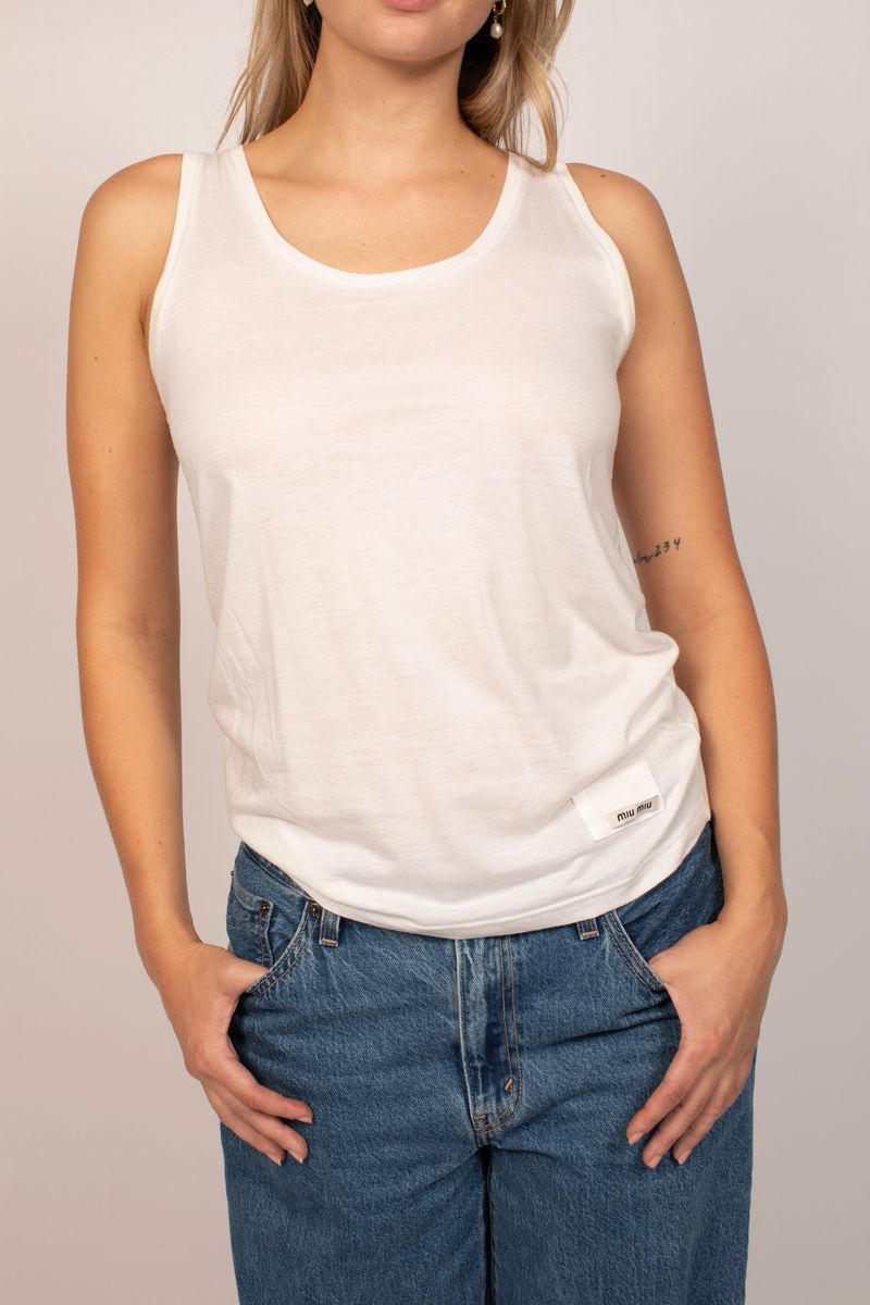 Miu Miu White Tank Top