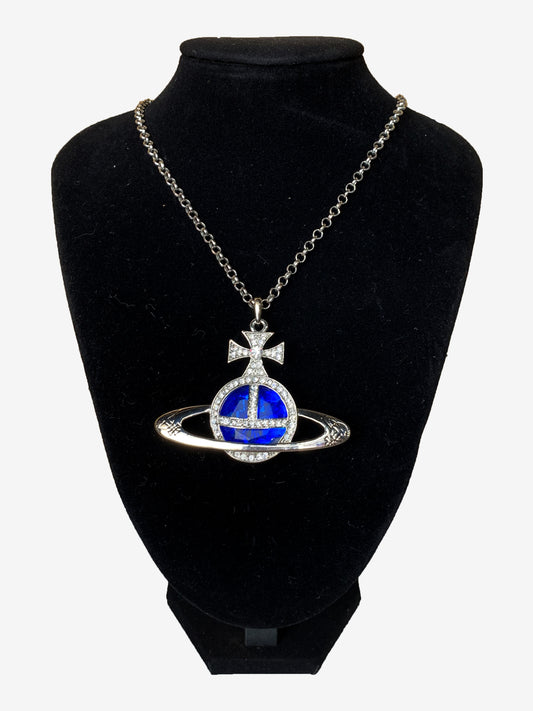 Vivienne Westwood Blue & Silver Pendant Necklace