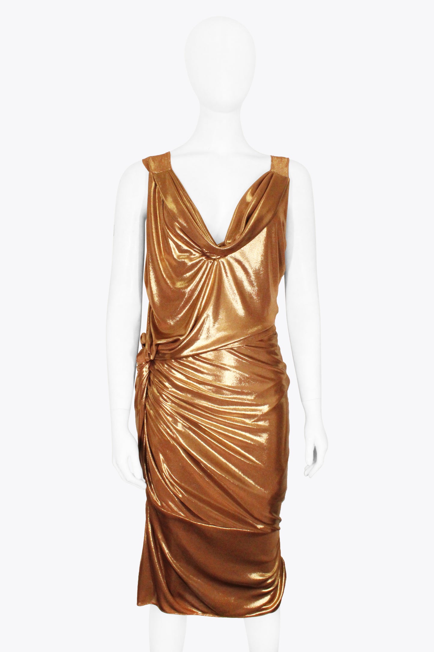 Halston Gold Dress