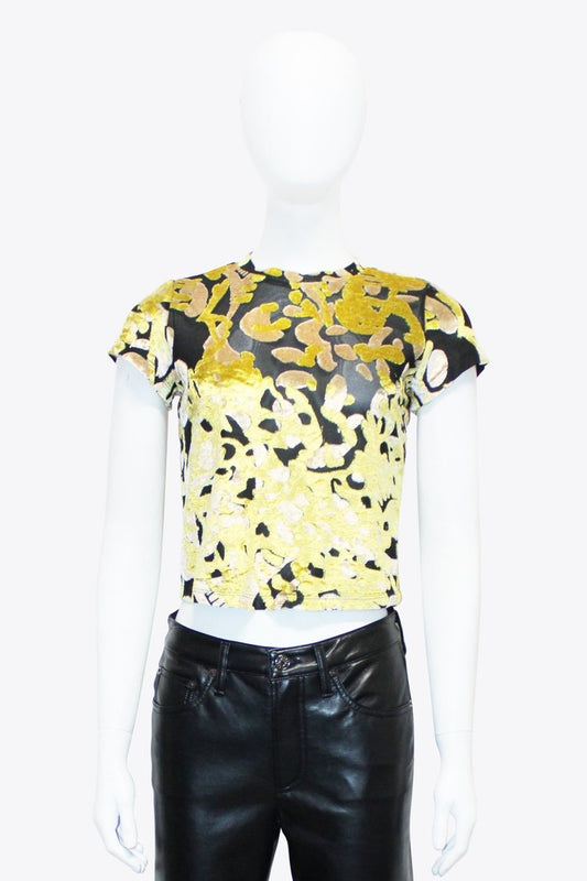 Eckhaus Latta Crushed Velvet Mesh Tee