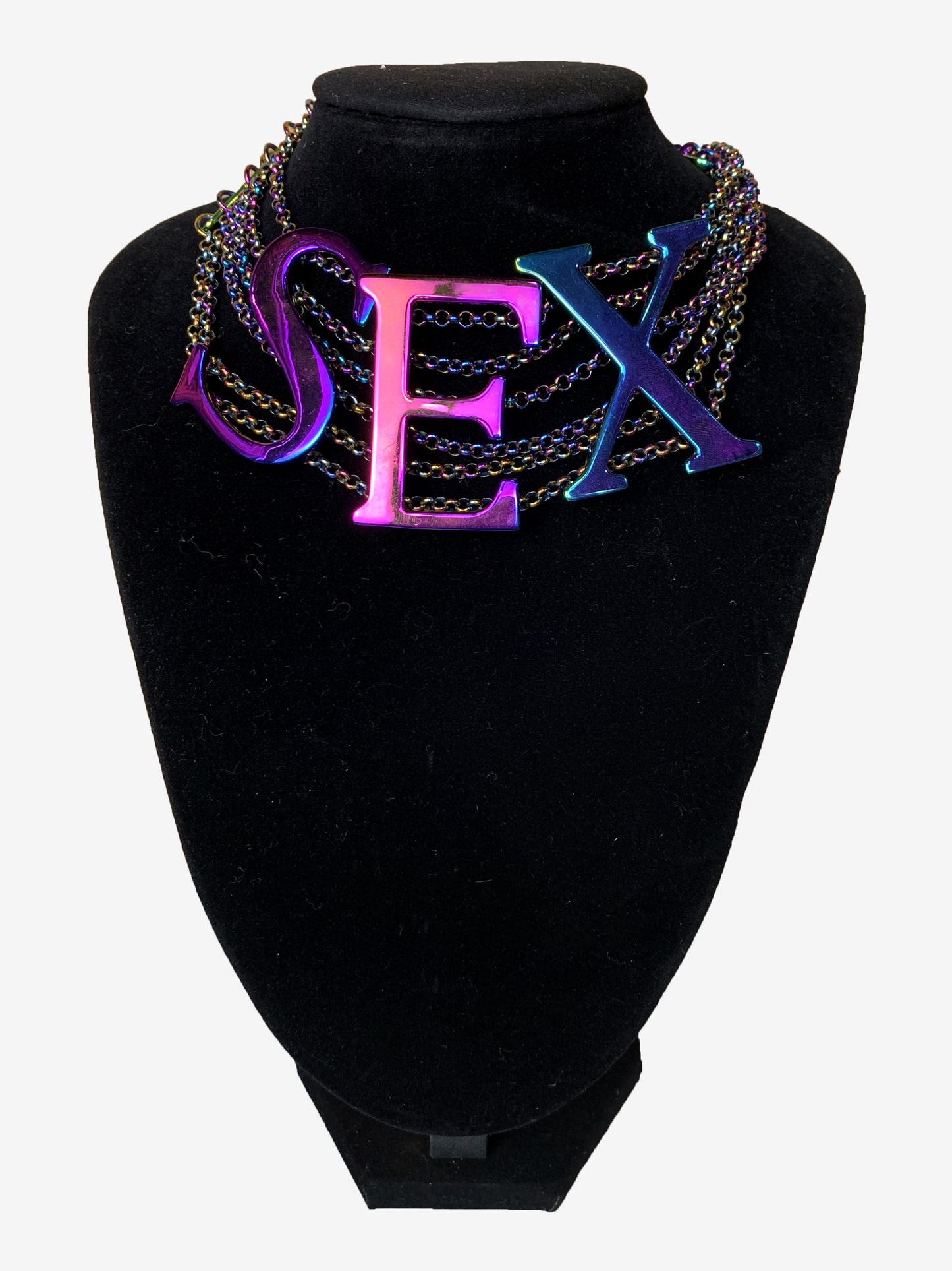 Vivienne Westwood Purple Iridescent "SEX" Choker