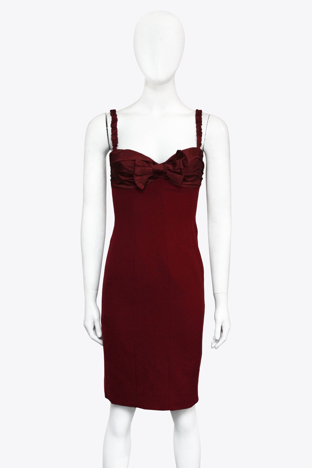 Moschino Red Bow Tank Midi Dress