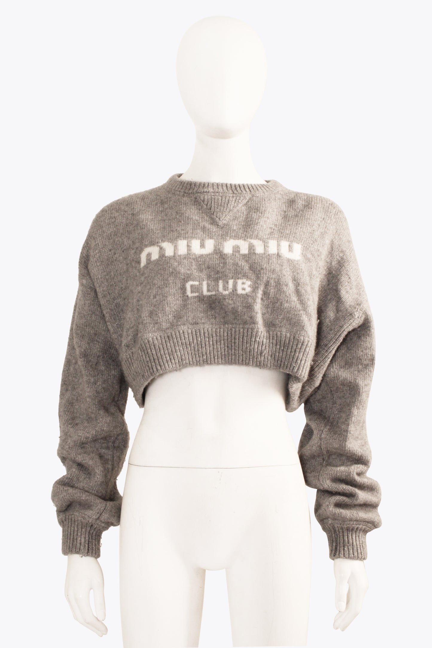 Miu Miu Grey Cropped "Miu Miu Club"