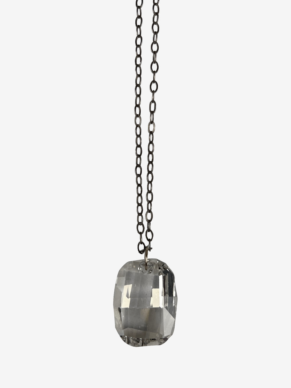 Clear Crystal Pendant Necklace